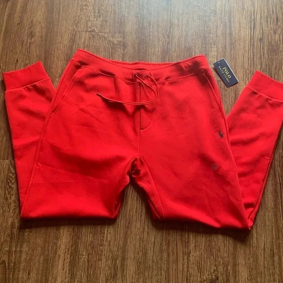 Polo Ralph Lauren Knit Joggers Red Men’s Size Large NWT - Picture 1 of 7